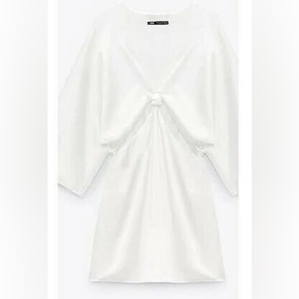 Satin Knot front mini dress